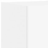 3 darab fehér falra szerelhető TV-szekrény LED-del