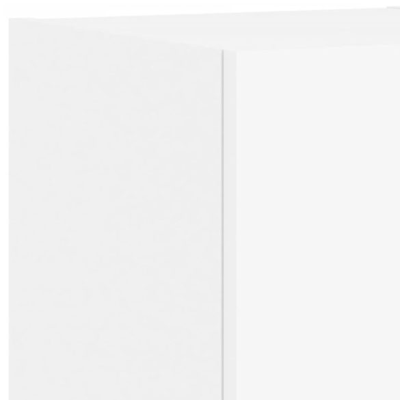 3 darab fehér falra szerelhető TV-szekrény LED-del