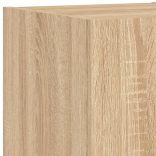 3 darab sonoma tölgy színű falra szerelhető TV-szekrény LED-del