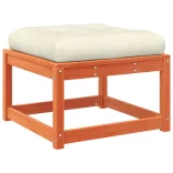 8 részes viaszbarna tömör fenyőfa kerti ülőgarnitúra párnával