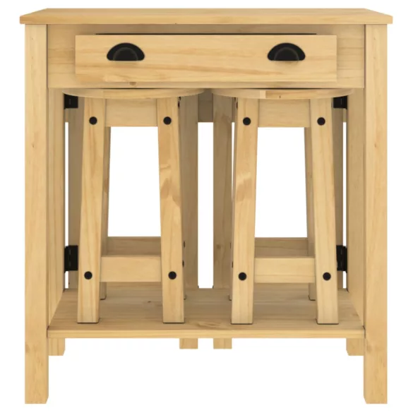 5 részes tömör fenyőfa bárszett