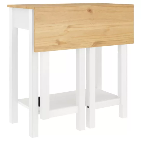 5 részes fehér tömör fenyőfa bárszett