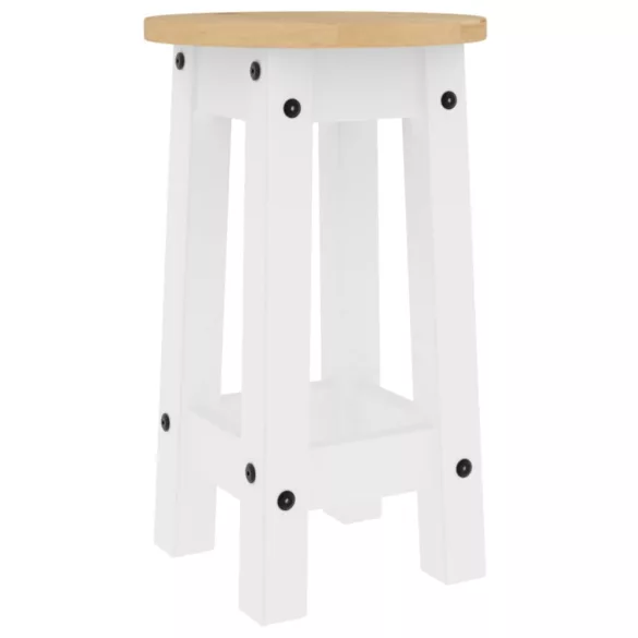 5 részes fehér tömör fenyőfa bárszett