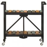 tömör újrahasznosított fa zsúrkocsi 87 x 36 x 81 cm