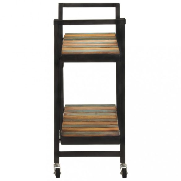 tömör újrahasznosított fa zsúrkocsi 87 x 36 x 81 cm