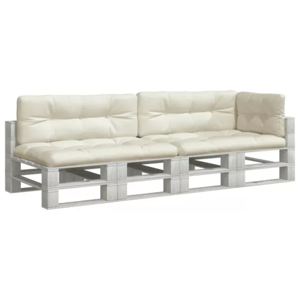 5 db krémszínű szövet raklappárna