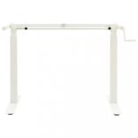 fehér kézzel állítható magasságú állóasztalváz hajtókarral