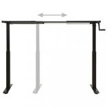 fekete kézzel állítható magasságú állóasztalváz hajtókarral