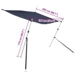 T-alakú árnyékolóhosszabbító szettel 174x205x(115-194) cm