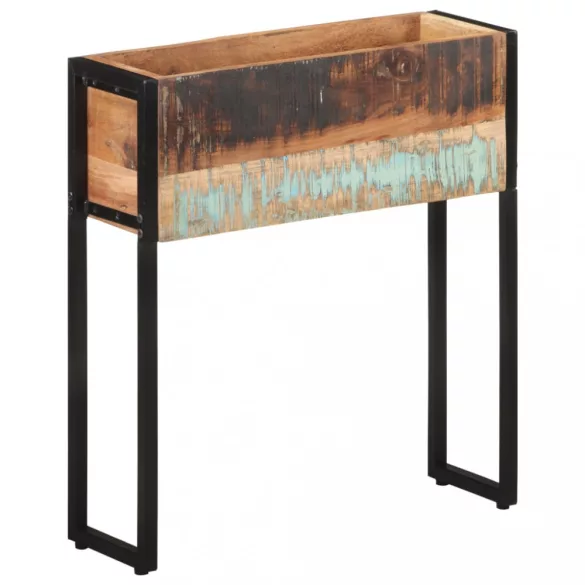 tömör újrahasznosított fa virágtartó 60 x 20 x 68 cm
