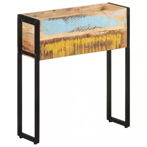 tömör újrahasznosított fa virágtartó 60 x 20 x 68 cm