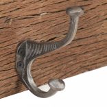 tömör újrahasznosított fa fogas 5 akasztóval 100 x 2,5 x 15 cm
