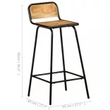 4 db tömör mangófa bárszék