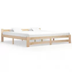 tömör fenyőfa ágykeret matrac nélkül 200 x 200 cm