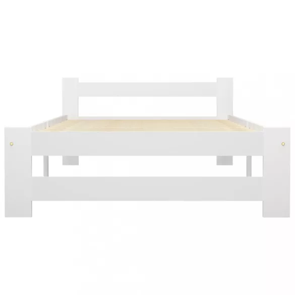 fehér tömör fenyőfa ágykeret 90 x 200 cm