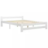 fehér tömör fenyőfa ágy matrac nélkül 120 x 200 cm