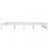 fehér tömör fenyőfa ágy matrac nélkül 120 x 200 cm