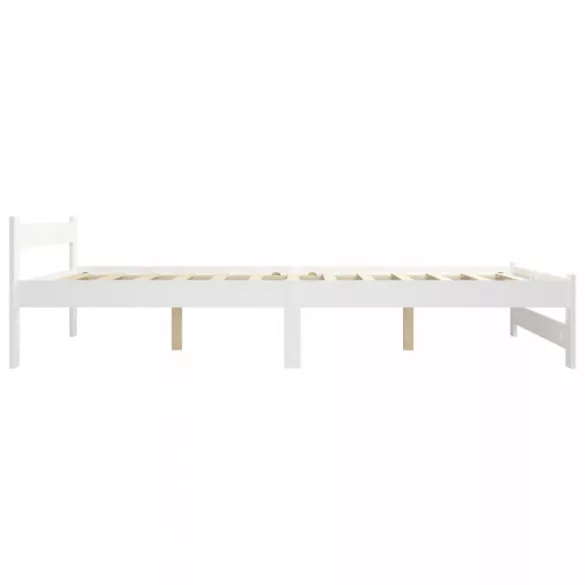 fehér tömör fenyőfa ágy matrac nélkül 120 x 200 cm