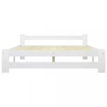 fehér tömör fenyőfa ágykeret 140 x 200 cm