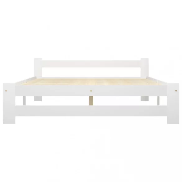 fehér tömör fenyőfa ágykeret 160 x 200 cm