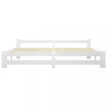 fehér tömör fenyőfa ágykeret matrac nélkül 200 x 200 cm