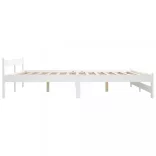 fehér tömör fenyőfa ágykeret matrac nélkül 200 x 200 cm