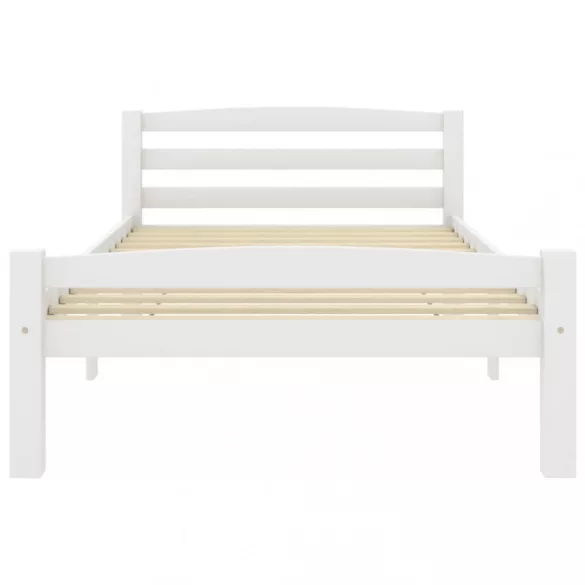 fehér tömör fenyőfa ágykeret 90 x 200 cm