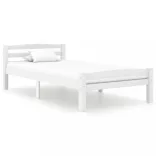 fehér tömör fenyőfa ágykeret 100 x 200 cm