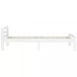 fehér tömör fenyőfa ágykeret 100 x 200 cm