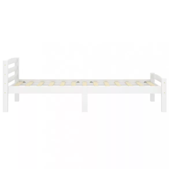 fehér tömör fenyőfa ágykeret 100 x 200 cm