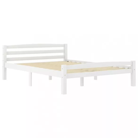 fehér tömör fenyőfa ágy matrac nélkül 120 x 200 cm