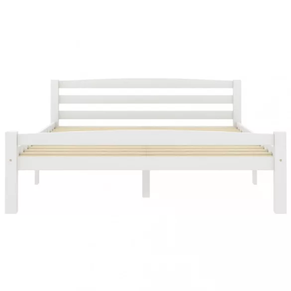 fehér tömör fenyőfa ágy matrac nélkül 120 x 200 cm
