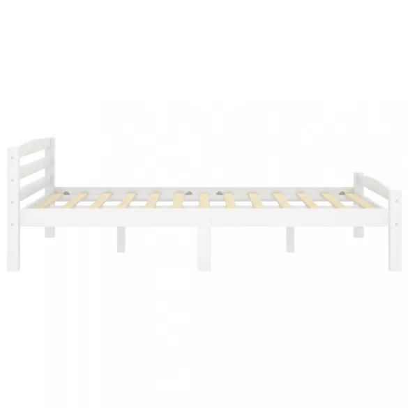 fehér tömör fenyőfa ágy matrac nélkül 120 x 200 cm