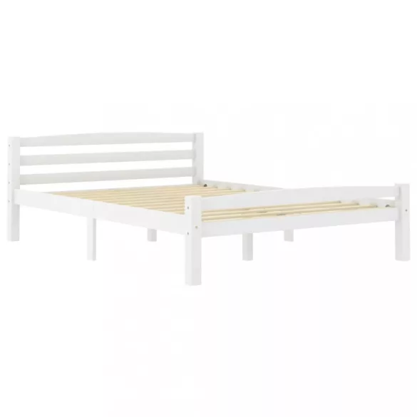 fehér tömör fenyőfa ágykeret 140 x 200 cm