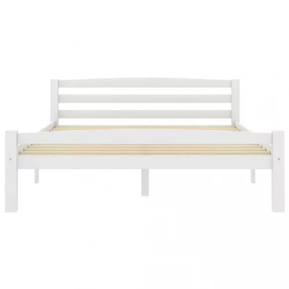 fehér tömör fenyőfa ágykeret 140 x 200 cm