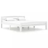 fehér tömör fenyőfa ágykeret 160 x 200 cm