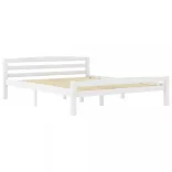 fehér tömör fenyőfa ágykeret 160 x 200 cm