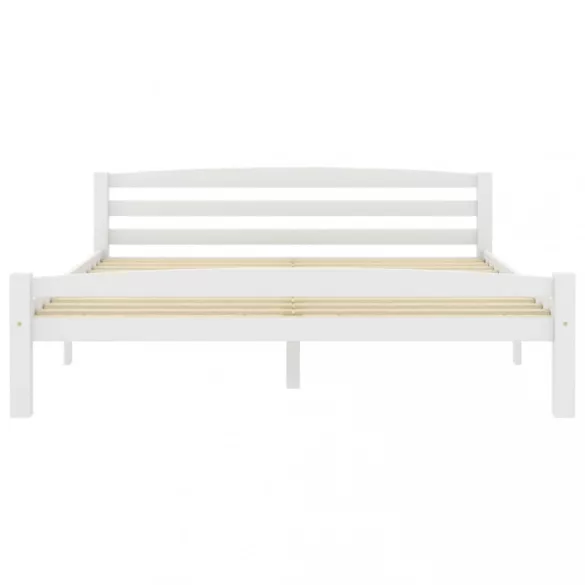 fehér tömör fenyőfa ágykeret 160 x 200 cm