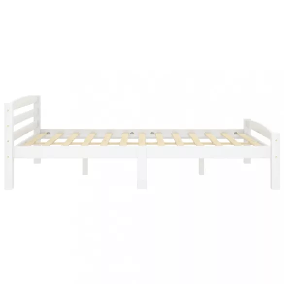 fehér tömör fenyőfa ágykeret 160 x 200 cm