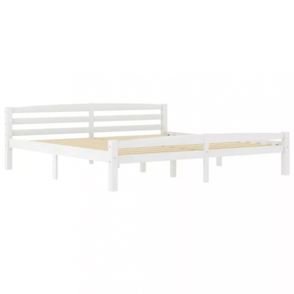 fehér tömör fenyőfa ágykeret 180 x 200 cm