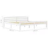 fehér tömör fenyőfa ágykeret 180 x 200 cm
