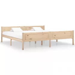 tömör fenyőfa ágykeret matrac nélkül 200 x 200 cm