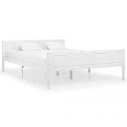 fehér tömör fenyőfa ágykeret 120 x 200 cm