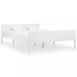 fehér tömör fenyőfa ágykeret 140 x 200 cm