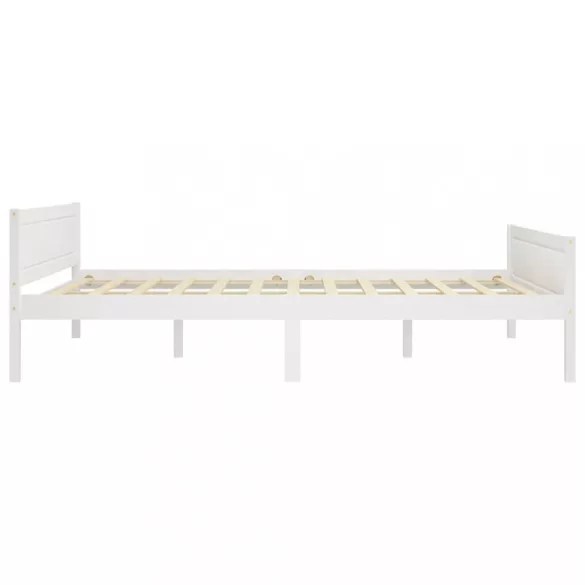 fehér tömör fenyőfa ágykeret 140 x 200 cm