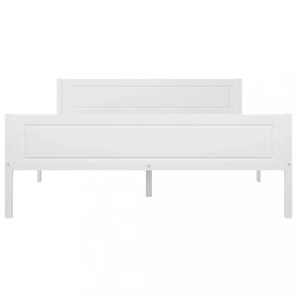 fehér tömör fenyőfa ágykeret 140 x 200 cm