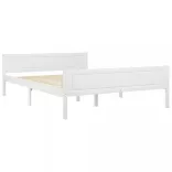 fehér tömör fenyőfa ágykeret 160 x 200 cm