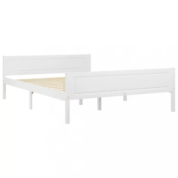 fehér tömör fenyőfa ágykeret 160 x 200 cm