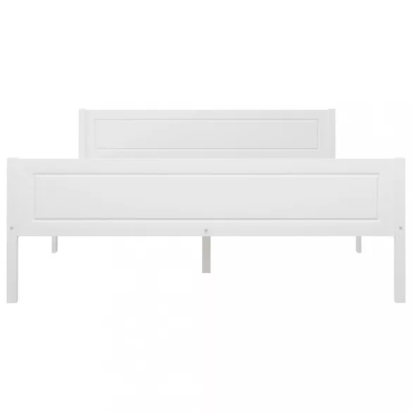 fehér tömör fenyőfa ágykeret 160 x 200 cm