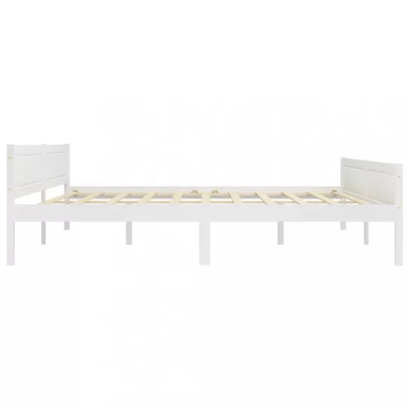 fehér tömör fenyőfa ágykeret 200 x 200 cm